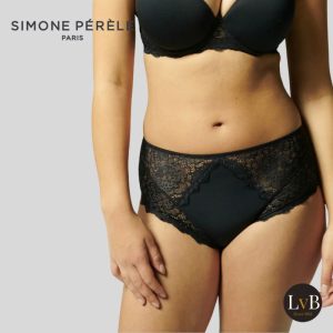 Simone Perele tailleslip zwart model voorkant hoge slip dames