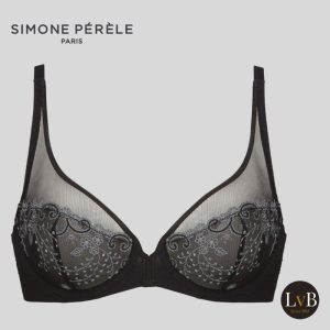Simone Perele Delice plunge bh met beugel 12X319 Moonlight zwart grijs kant