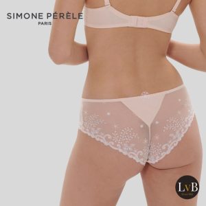 Simone Perele Delice shorty blush poeder roze achterkant kanten slip dames