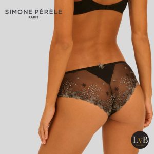 Simone Perele Delice shorty zwart achterkant kanten slip dames
