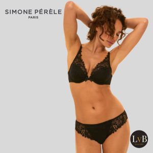 Simone Perele Wish zwarte lingerie set met push up bh en bijpassende slip