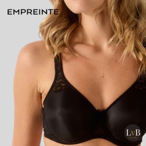 Detail van Empreinte Melody voorgevormde full cup bh in zwart artikel 0094