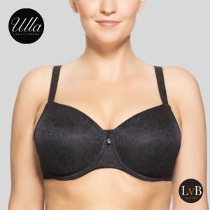 Ulla Alice beugel bh zwart grote cupmaat C tot G comfortabele full cup bh met perfecte ondersteuning