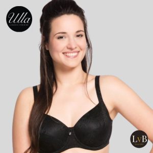 Ulla Alice lingerie set zwart H I cup bh met slip grote maten comfortabel