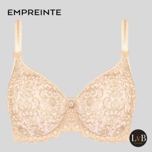 Empreinte Cassiopee beugel bh 07151 Creamy Beige met naadloze cups en luxe borduurwerk.