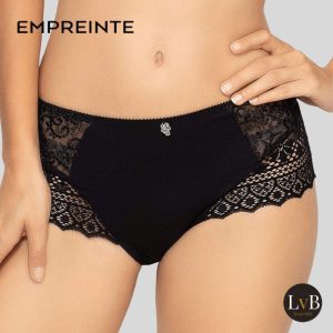 Empreinte Cassiopee tailleslip 05151 zwart met luxe kant en hoge pasvorm