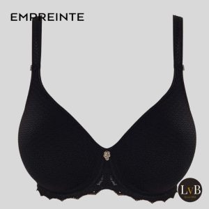 Empreinte Melody Spacer Full Cup BH 40151 zwart met gladde spacer cups en optimale ondersteuning.