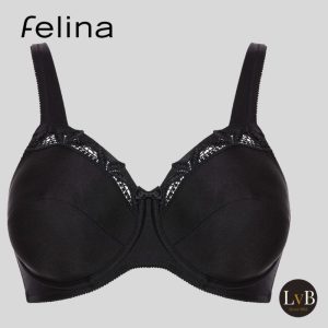 Felina Melina 527 beugel bh zwart productfoto voorzijde met optimale ondersteuning