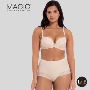 MAGIC Bodyfashion Be Pretty Tummy Squeezer Lace latte corrigerende slip op model