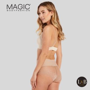 MAGIC Bodyfashion Tummy Shaper Lace latte achterkant op model