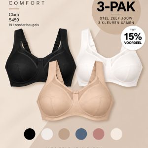 Anita Comfort Clara 5459 BH zonder beugel voordeel 3-pack in zelfgekozen kleuren