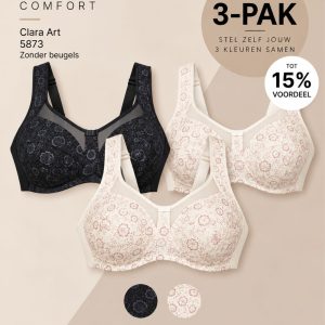Anita Comfort Clara Art 5873 BH zonder beugel voordeel 3-pak – kies zelf je kleuren