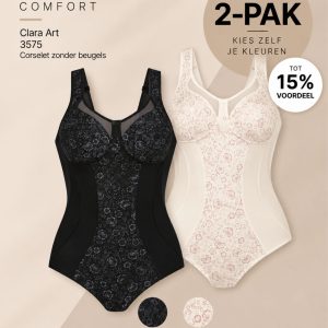 Anita Comfort Clara Art corselet zonder beugels 3573 voordeel 2-pak