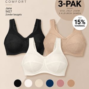Anita Comfort Jana 5427 BH zonder beugel voordeel 3-pak – kies zelf 3 kleuren