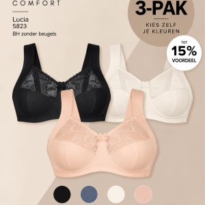 Anita Comfort Lucia 5823 BH zonder beugels voordeel 3-pak in zelf te kiezen kleuren