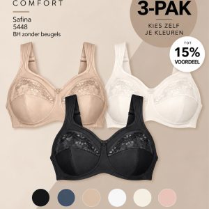 Anita Comfort Safina 5448 BH zonder beugel voordeel 3-pak in meerdere kleuren